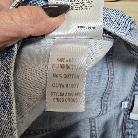 Agolde Criss Cross Upsized Straight Leg Jeans Size 29 - Picture 9 of 9